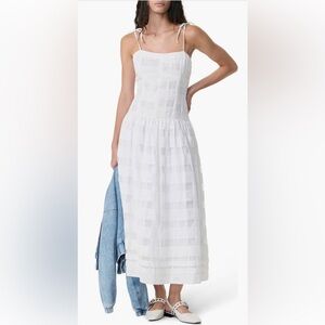 ‼️RARE‼️🎸RAG & BONE🎸🔥NWT🔥Presley Check Tie Strap Maxi Dress—8